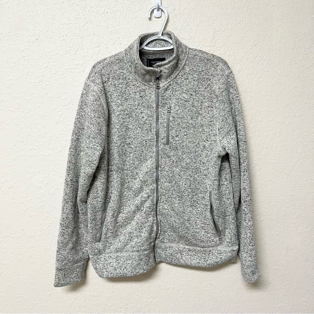Lucky Brand Mens Los Feliz Half-Zip Mock Neck Sweater Zip Size L